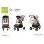 4Baby Stinger - wózek spacerowy | Melange Light Grey - 15